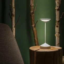 28 cm - Abert Tempo Lampada Da Tavolo Ricaricabile In Alluminio