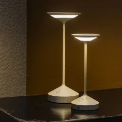 28 cm - Abert Tempo Lampada Da Tavolo Ricaricabile In Alluminio