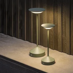 28 cm - Abert Tempo Lampada Da Tavolo Ricaricabile In Alluminio