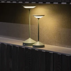 28 cm - Abert Tempo Lampada Da Tavolo Ricaricabile In Alluminio