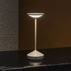 22 cm - Abert Tempo Mini Lampada Da Tavolo Ricaricabile In Alluminio