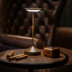 22 cm - Abert Tempo Mini Lampada Da Tavolo Ricaricabile In Alluminio