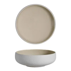 16 cm - Alberoshop Sandy Coppa In Stoneware Set 6 Pz