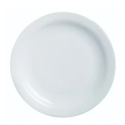 23.5 cm - Arcoroc Hoteliere Piatto Piano In Vetro Opale - Set 6 Pz