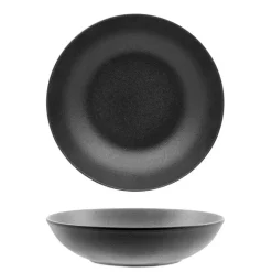 21 cm - Ariane Black Dazzle Piatto Fondo In Porcellana - Set 6 Pz