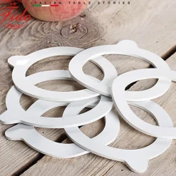 8 cm Bormioli Rocco Fido Guarnizioni Fido In Vetro - Set 6 Pz
