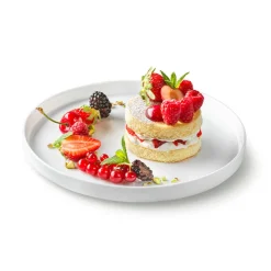 21 cm - Bormioli Rocco Grangusto Alta Cucina Piatto Piano In Vetro Opale Temperato - Set 6 Pz