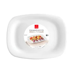 33 cm - Bormioli Rocco Grangusto Piatto Bistecca In Vetro Opale Temperato - Set 6 Pz