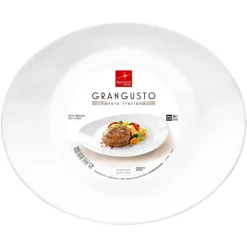 31.7 cm - Bormioli Rocco Grangusto Piatto Bistecca In Vetro Opale Temperato - Set 6 Pz