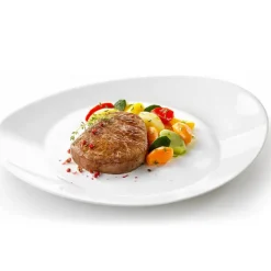 31.7 cm - Bormioli Rocco Grangusto Piatto Bistecca In Vetro Opale Temperato - Set 6 Pz