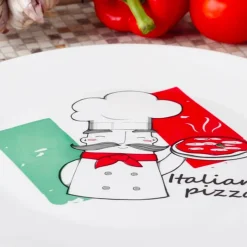 33 cm - Bormioli Rocco Ronda Piatto Pizza In Vetro Opale Temperato - Set 2 Pz