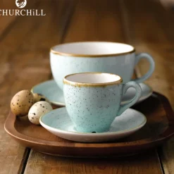 11.8 cm - Churchill Stonecast Piattino Tazzina Caffé Rotondo In Porcellana