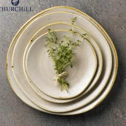 26 cm - Churchill Stonecast Piatto Piano Rotondo In Porcellana Vetrificata
