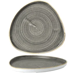 26 cm - Churchill Stonecast Piatto Piano Triangolare In Porcellana Vetrificata