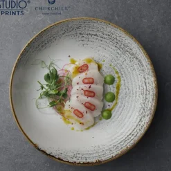 18.2 cm - Churchill Studio Prints Homespun Piatto Fondo In Porcellana Vetrificata