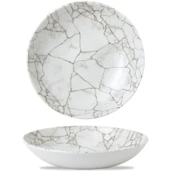 24.8 cm - Churchill Studio Prints Kintsugi Piatto Fondo In Porcellana Vetrificata