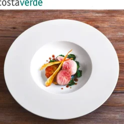 29 cm - Costa Verde Saturno Piatto Fondo In Porcellana - Set 12 Pz