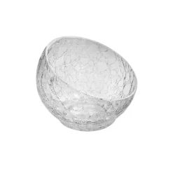 15 cm - Crackle Coppa Inclinata satinata in Vetro - Set 4 Pezzi