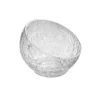 18 cm - Crackle Coppa Inclinata satinata in Vetro - Set 2 Pezzi
