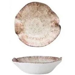 21 cm - Effetto Legno Piatto Fondo In Porcellana - Set 6 Pz