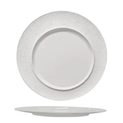 29 cm - Essentia Damasco Piatto Presentazione Gourmet In Porcellana Set 4 Pz