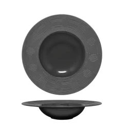 31 cm - Essentia Labyrinth Piatto Fondo Gourmet In Porcellana Set 4 Pz