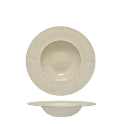 23 cm - Essentia Labyrinth Piatto Fondo Gourmet In Porcellana Set 4 Pz