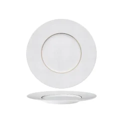 23 cm - Essentia Ligne D'Or Piatto Frutta Dessert In Porcellana - Set 6 Pz