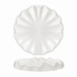 28.5 cm - Essentia Magnesium Clif Piatto Presentazione In Porcellana Set 2 Pz