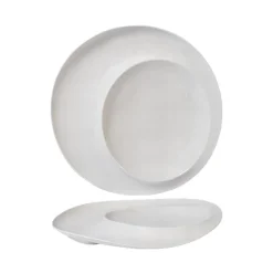 31 cm - Essentia Magnesium Eclipse Piatto Presentazione Rotondo In Porcellana - Set 2 Pz