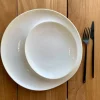 25.5 cm - Essentia Magnesium Eclipse Piatto Presentazione Rotondo In Porcellana - Set 2 Pz
