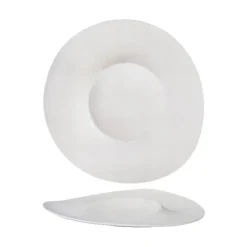 26.5 cm - Essentia Magnesium Orbit Piatto Presentazione Rotondo In Porcellana - Set 2 Pz