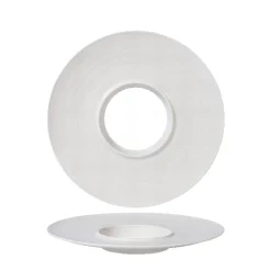 31.2 cm - Essentia Magnesium Plain Ring Piatto Presentazione Rotondo In Porcellana - Set 2 Pz