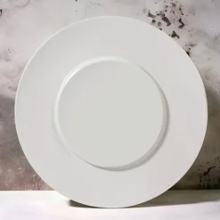 30.6 cm - Essentia Magnesium Podium Piatto Presentazione Rotondo In Porcellana - Set 2 Pz