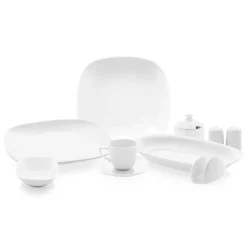 22 cm - Gural Porselen Mimoza Piatto Fondo In Porcellana - Set 12 Pz