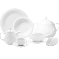 30 cm - Gural Porselen X-Tambul Piatto Piano In Porcellana - Set 6 Pz