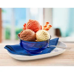 10.5 cm - H&H Alabastro Coppa Dessert Macedonia In Vetro - Set 6 Pz