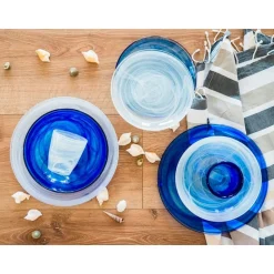 21 cm - H&H Alabastro Piatto Frutta In Vetro - Set 6 Pz