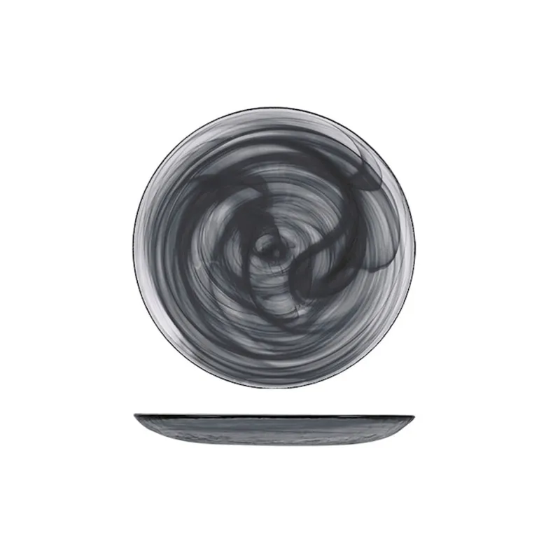 21 cm - H&H Alabastro Piatto Frutta In Vetro - Set 6 Pz