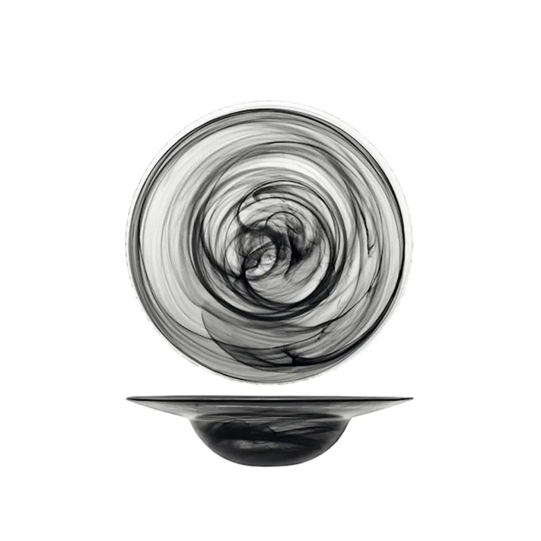 23.5 cm - H&H Alabastro Piatto Pasta In Vetro - Set 6 Pz