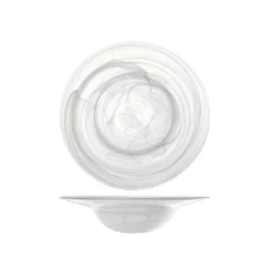 26 cm - H&H Alabastro Piatto Pasta In Vetro - Set 4 Pz