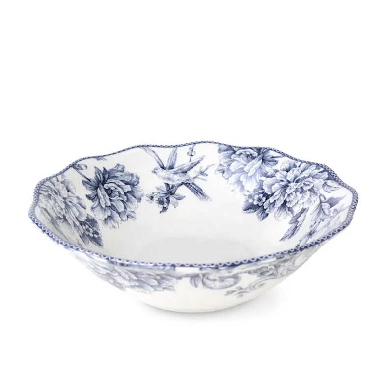 25.5 cm - H&H Kensington Insalatiera Decorata In Porcellana