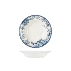 22.5 cm - H&H Kensington Piatto Fondo Decorato In Porcellana - Set 6 Pz