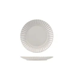 21 cm - H&H Lotus Piatto Frutta In Stoneware - Set 6 Pz