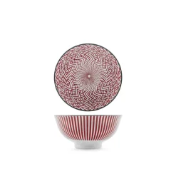 12 cm - H&H Nomad Bruno Barbieri Coppa Poke Texture Assortite In Porcellana Premium - Set 6 Pz