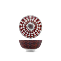 12 cm - H&H Nomad Bruno Barbieri Coppa Poke Texture Assortite In Porcellana Premium - Set 6 Pz
