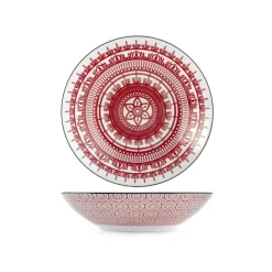 23.5 cm - H&H Nomad Bruno Barbieri Coppa Insalatiera Texture Assortite In Porcellana Premium - Set 2 Pz