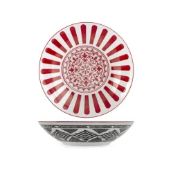 23.5 cm - H&H Nomad Bruno Barbieri Coppa Insalatiera Texture Assortite In Porcellana Premium - Set 2 Pz