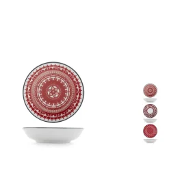 10 cm - H&H Nomad Bruno Barbieri Coppa Poke Texture Assortite In Porcellana Premium - Set 6 Pz