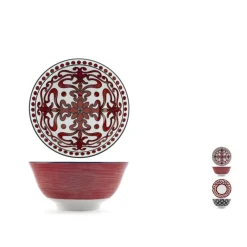 16 cm - H&H Nomad Bruno Barbieri Coppa Poke Texture Assortite In Porcellana Premium - Set 6 Pz
